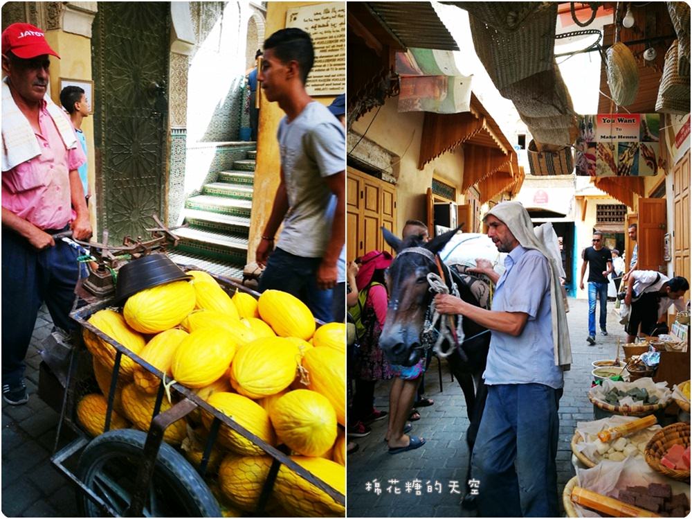 摩洛哥旅遊‖黃色菲斯Fez老城探險，迷失在連谷歌定位不了的巷弄，必買皮革製品