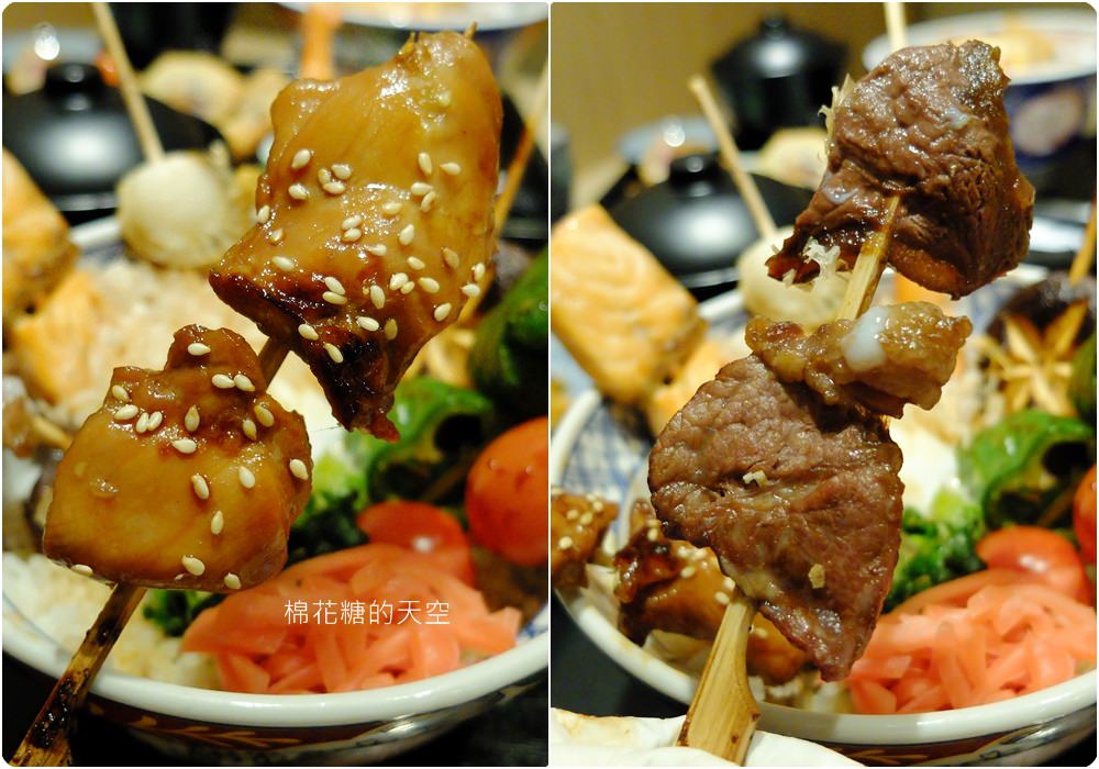 中友百貨美食推薦|天串招牌串揚套餐排排站超療癒！獨特炸牛排還有邪惡粉紅切面喔！