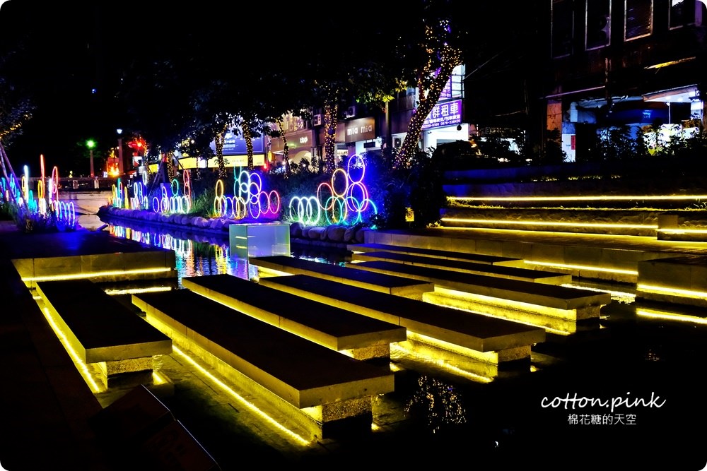 台中旅遊景點|台中綠川換新裝，IG打卡拍一波，夜裡亮燈超浪漫