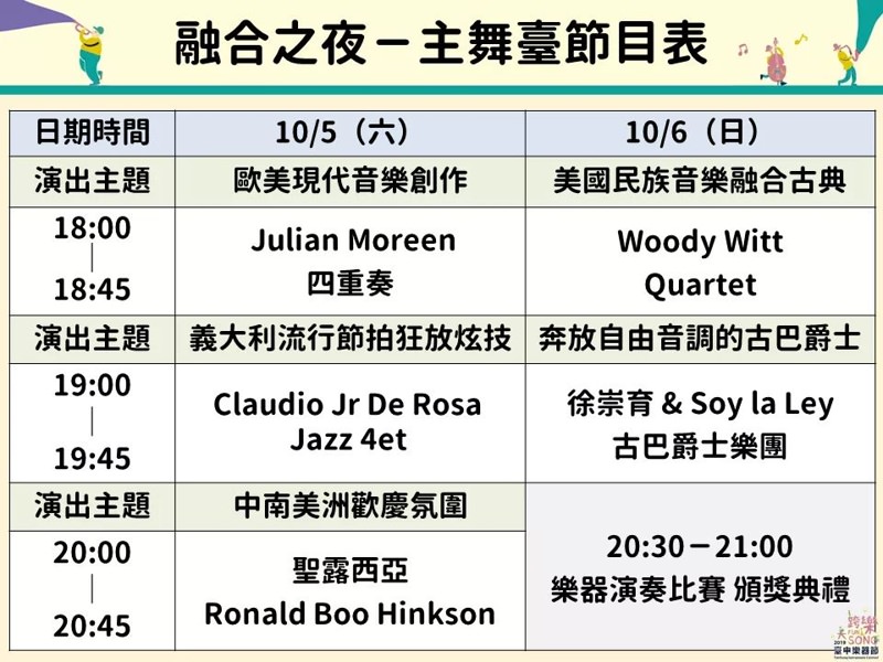 爵士音樂節偷偷開跑?!補班日先來2019台中樂器節趴踢熱身一下~ 爵士音樂節偷偷開跑?!補班日先來2019台中樂器節趴踢熱身一下~