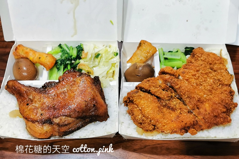 台中便當老店東海排骨不在東海，雞腿、雞排大到快看不到飯