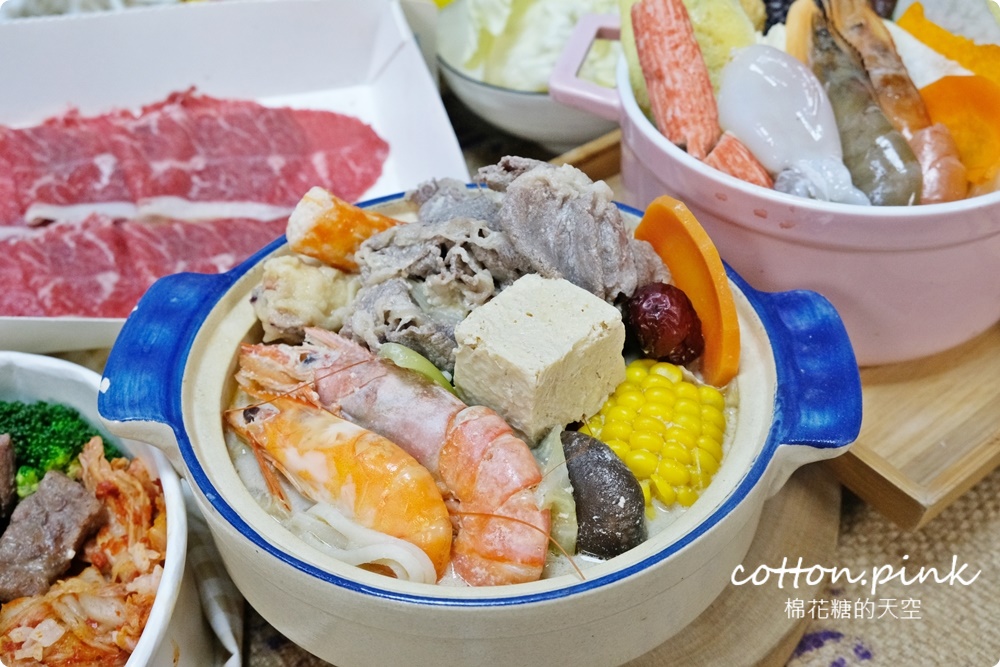 外帶火鍋超過20種配料超澎湃！羊角炭火燒肉轉賣火鍋～大推看不到飯牛排蓋飯～