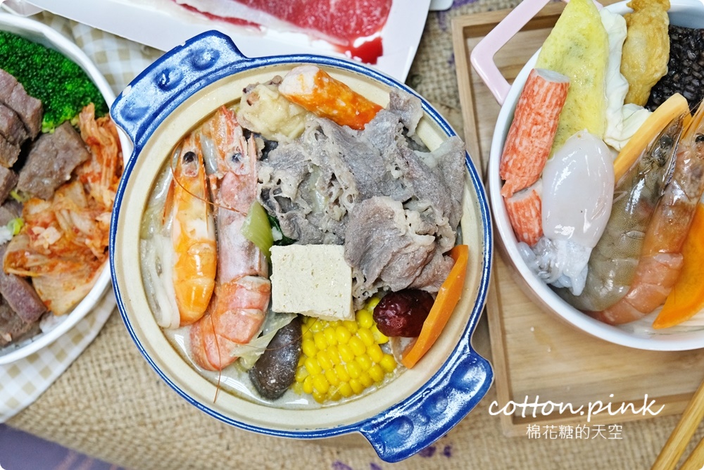 外帶火鍋超過20種配料超澎湃！羊角炭火燒肉轉賣火鍋～大推看不到飯牛排蓋飯～