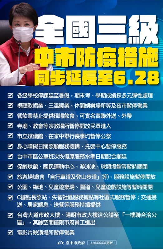 台中長者施打疫苗免預約~防疫措施持續更新中！