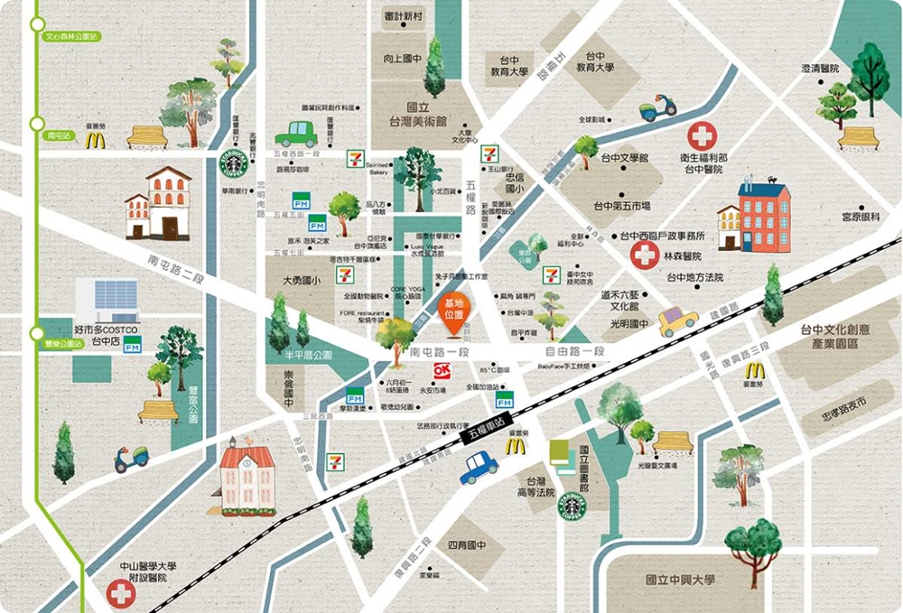 走路到火車站只要6分鐘！富宇德川生活機能超方便～市場、美食、超市一應俱全