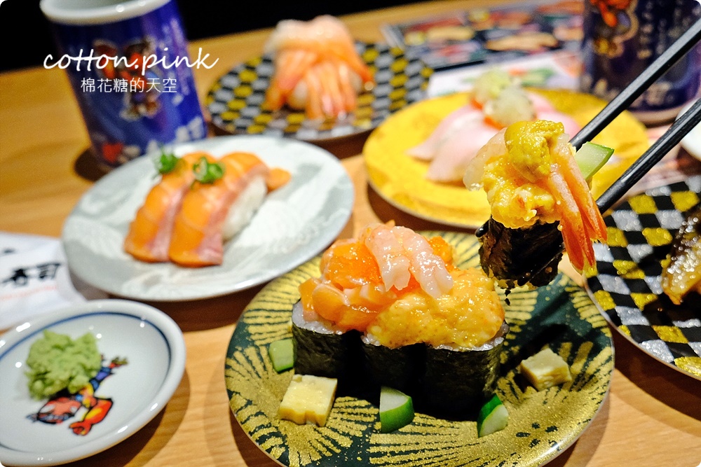 台中大遠百必吃-合點壽司海寶卷像座小山！少見食材吃起來