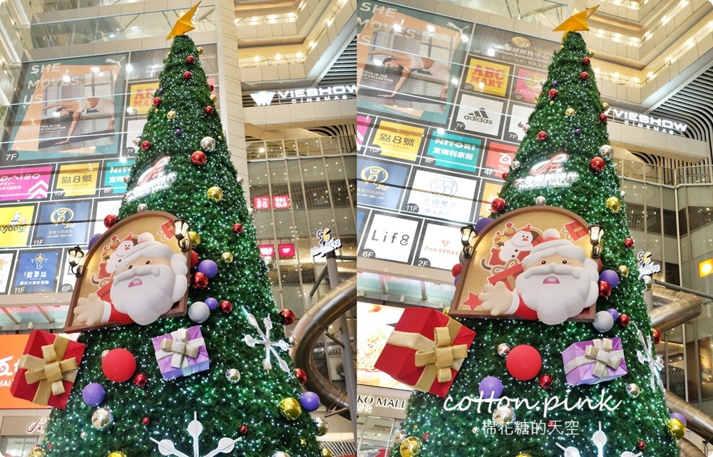 台中室內最高聖誕樹亮燈啦！大魯閣新時代聖誕老公公出任務～整疊電影票帶回家