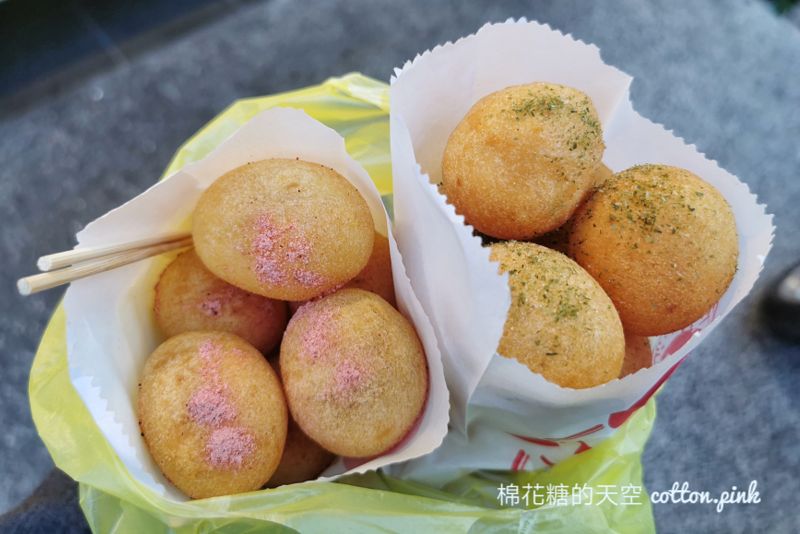 台中人氣紅心地瓜球逢甲也有分店啦！還有四種口味可以選～