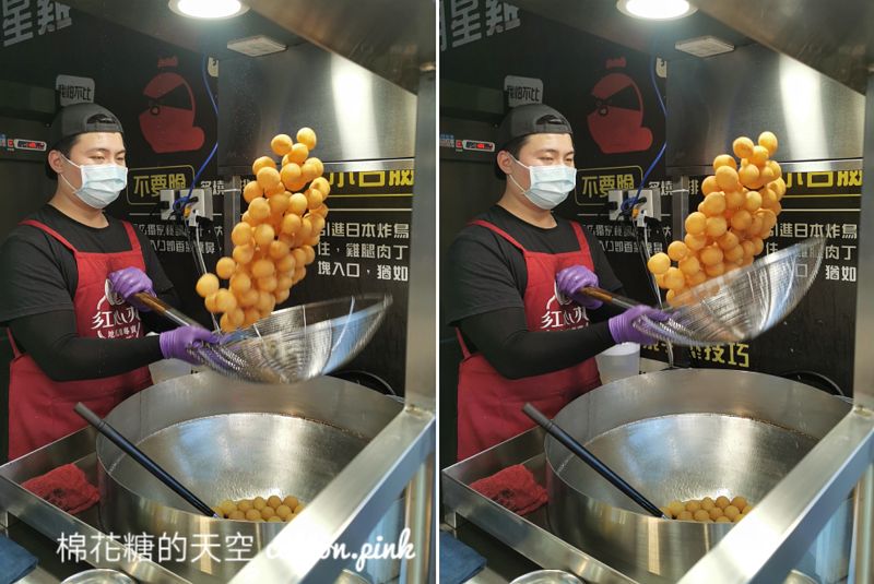 台中人氣紅心地瓜球逢甲也有分店啦！還有四種口味可以選～