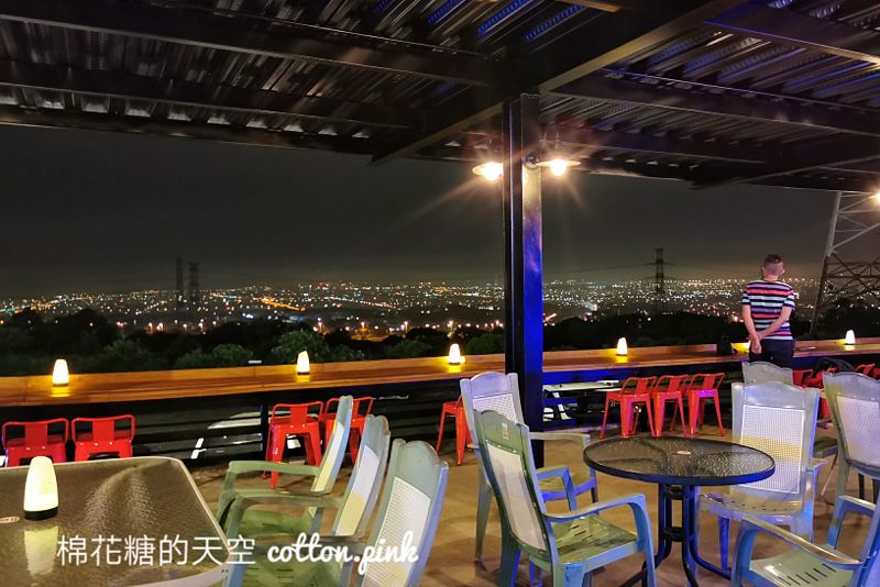 台中夜景推薦|向海夜景咖啡屋180度超美視野~樓上樓下都好拍！
