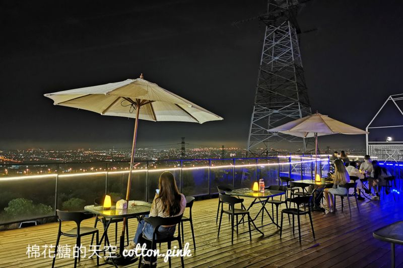 台中夜景推薦|向海夜景咖啡屋180度超美視野~樓上樓下都好拍！