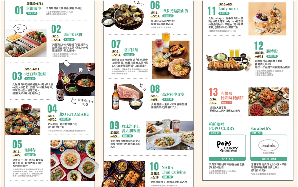 LaLaport北館正式開幕美食餐廳懶人包！超多台中首店吃起來