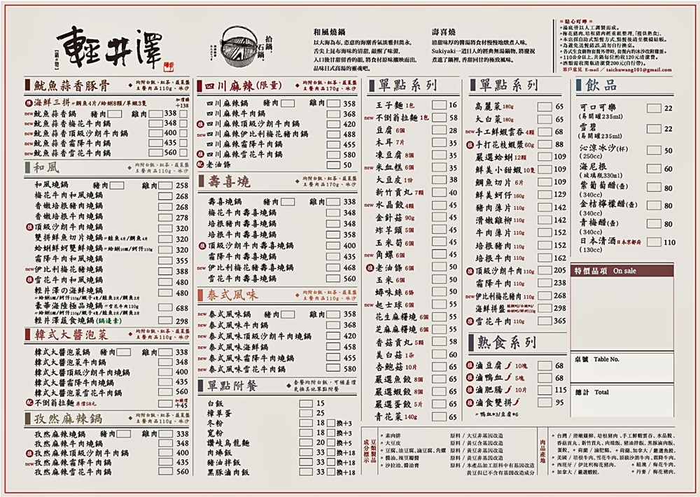 久等啦！台中公益路輕井澤這天重新開幕！文末有完整菜單