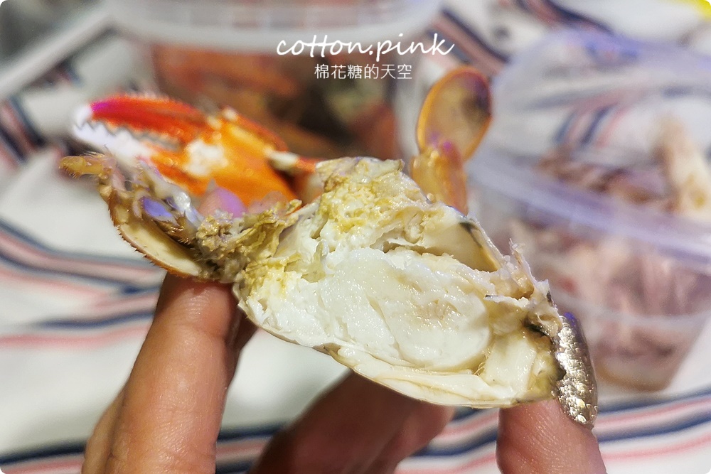台中夜市最新推薦-海鮮饗宴，現蒸宜蘭黃金蟹、海釣透抽甜甜價