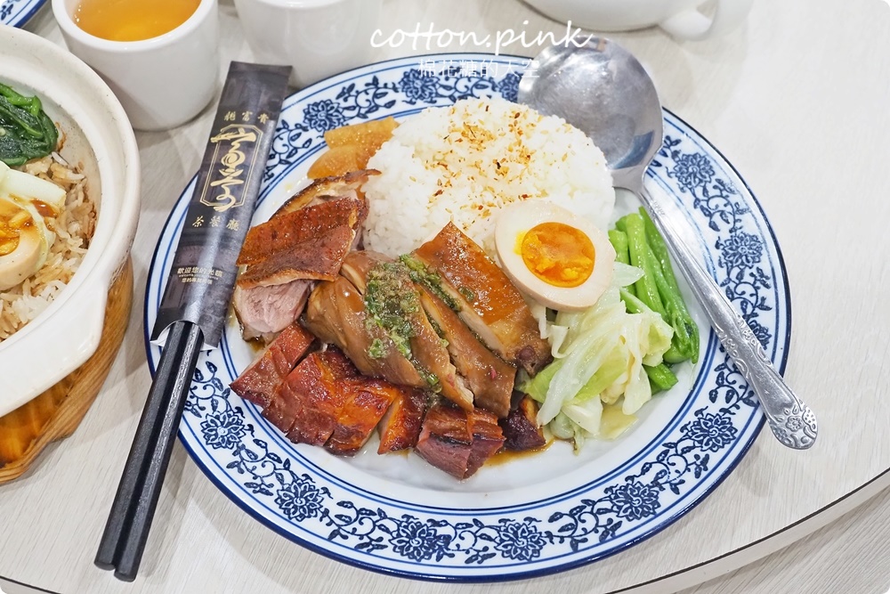 台中頂級版燒臘三寶飯！龍富貴推出港式燒臘個人餐～升級櫻桃鴨超多汁