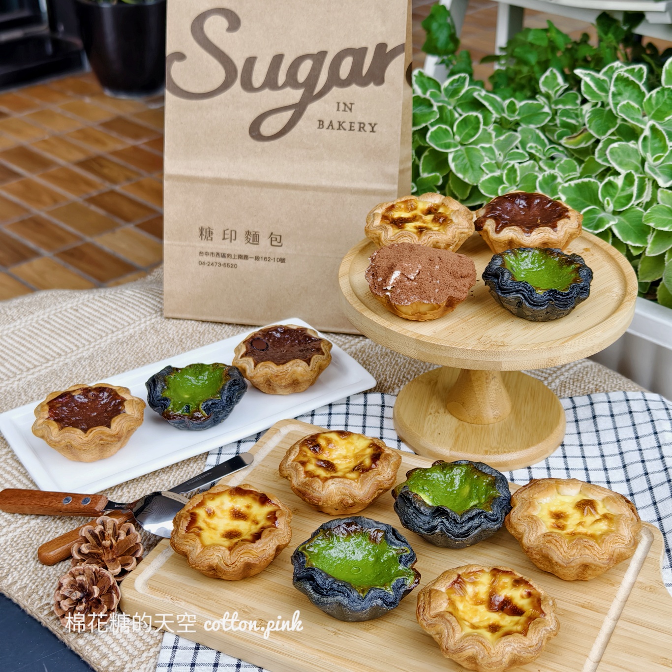 台中最新雙餡可頌蛋塔上架～糖印麵包滿滿芋泥生乳包同步爆漿推薦！