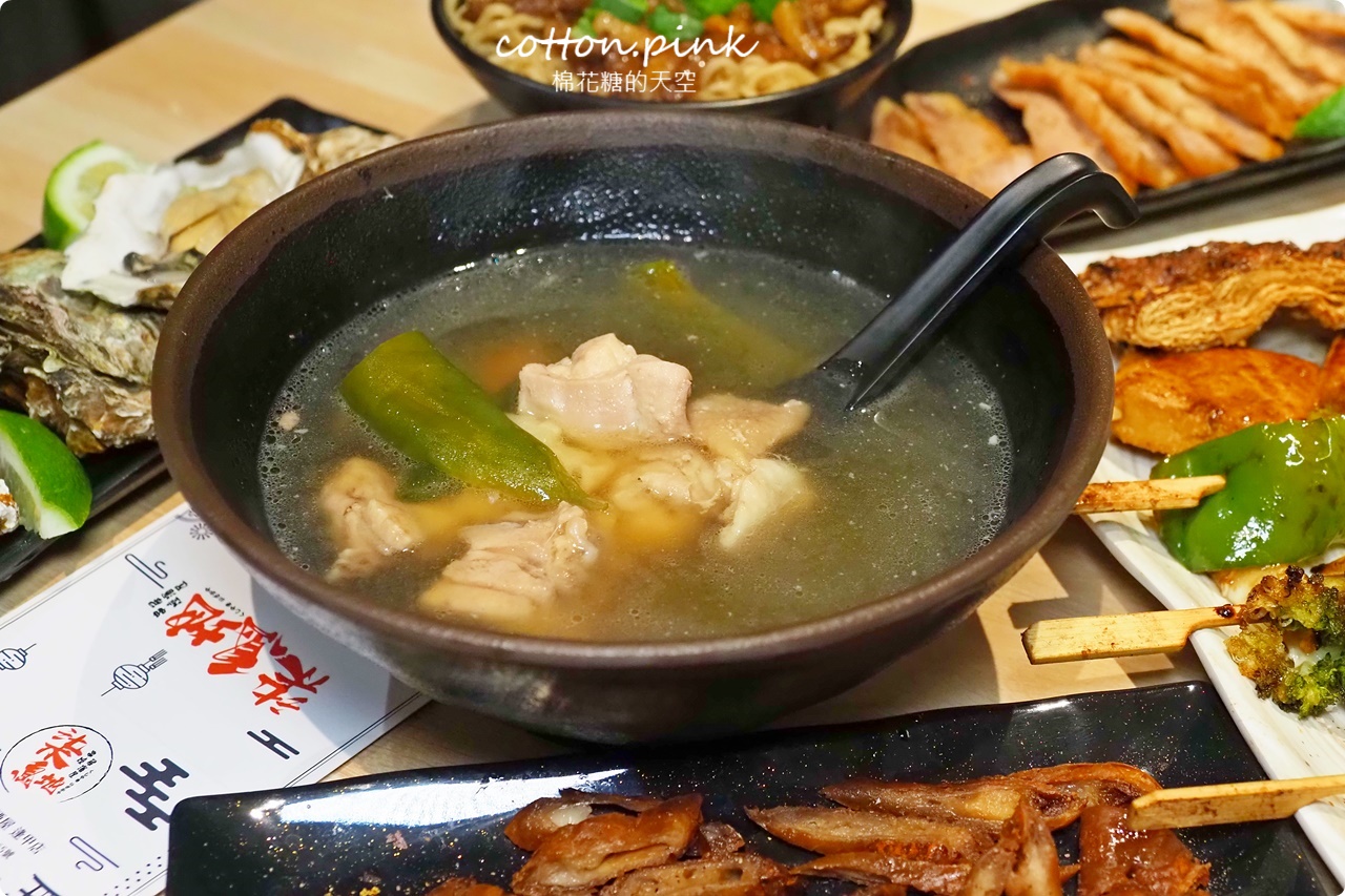 台中逢甲夜市串燒店大升級!柒息地居酒屋增加內用座位區~菜單選擇更多了