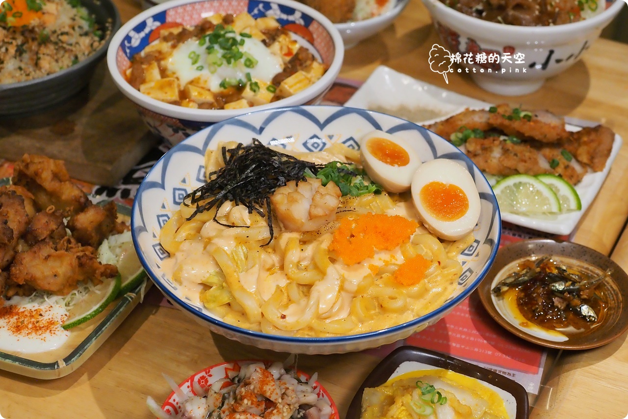 中友百貨旁小小麥烏龍麵專賣一中店日式氛圍滿滿!用餐區升級吃起來