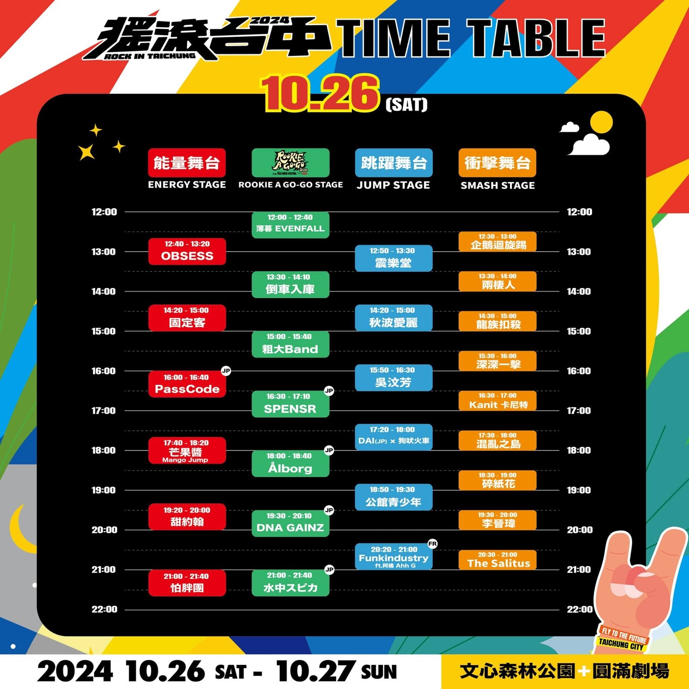 搖滾台中2024主舞台回歸！首度與日本音樂祭聯名精彩可期