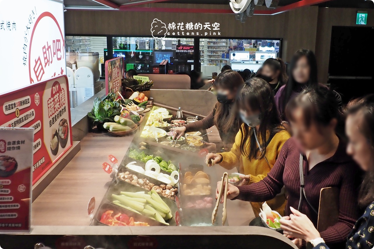 全台首家自助吧原燒開放啦！就在台中西屯家樂福裡～獨家密糖吐司必吃