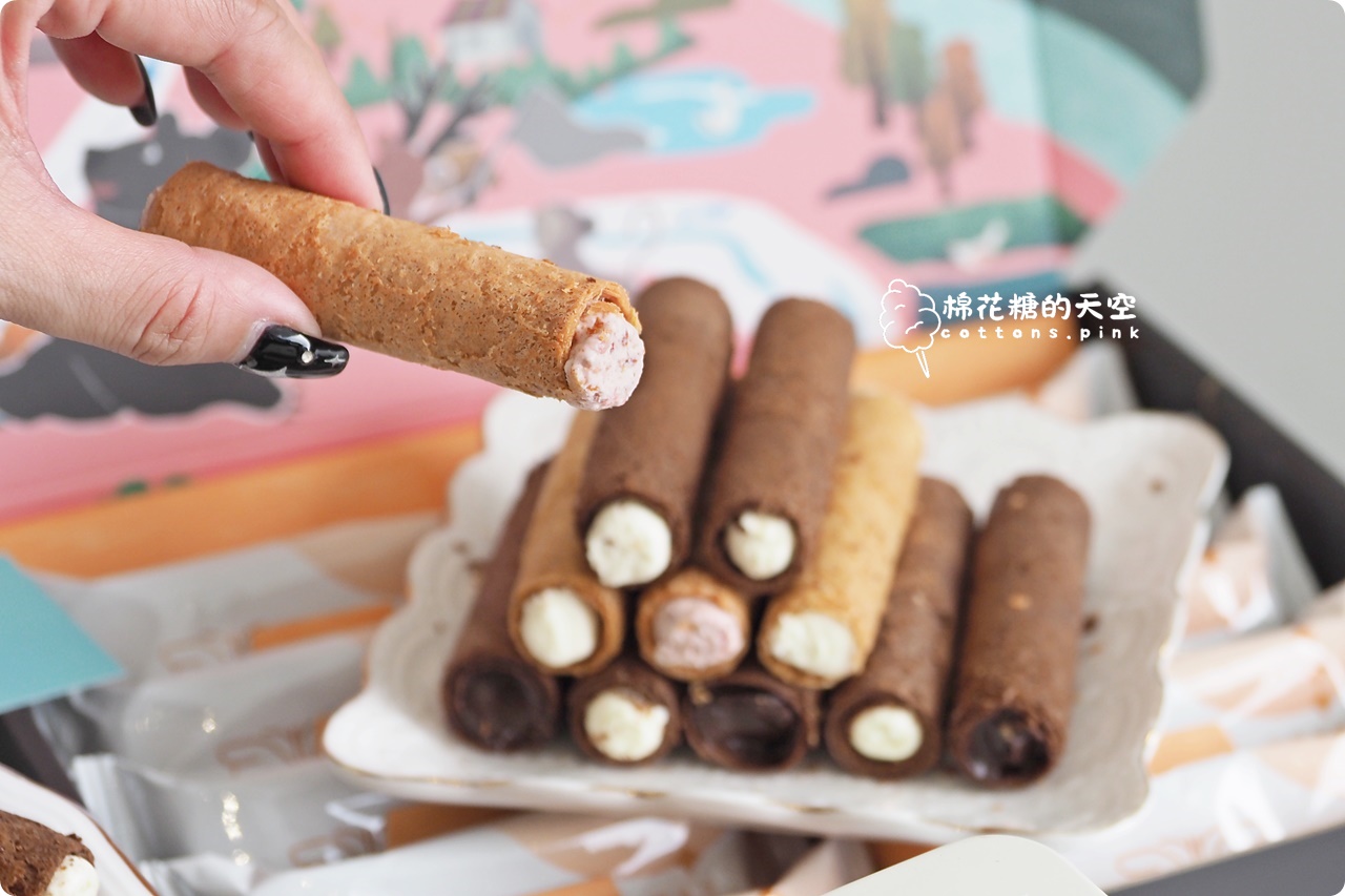 台中逢甲新伴手禮推薦|曉翮流域滿餡蛋捲、厚餡夾心餅乾超人氣登場