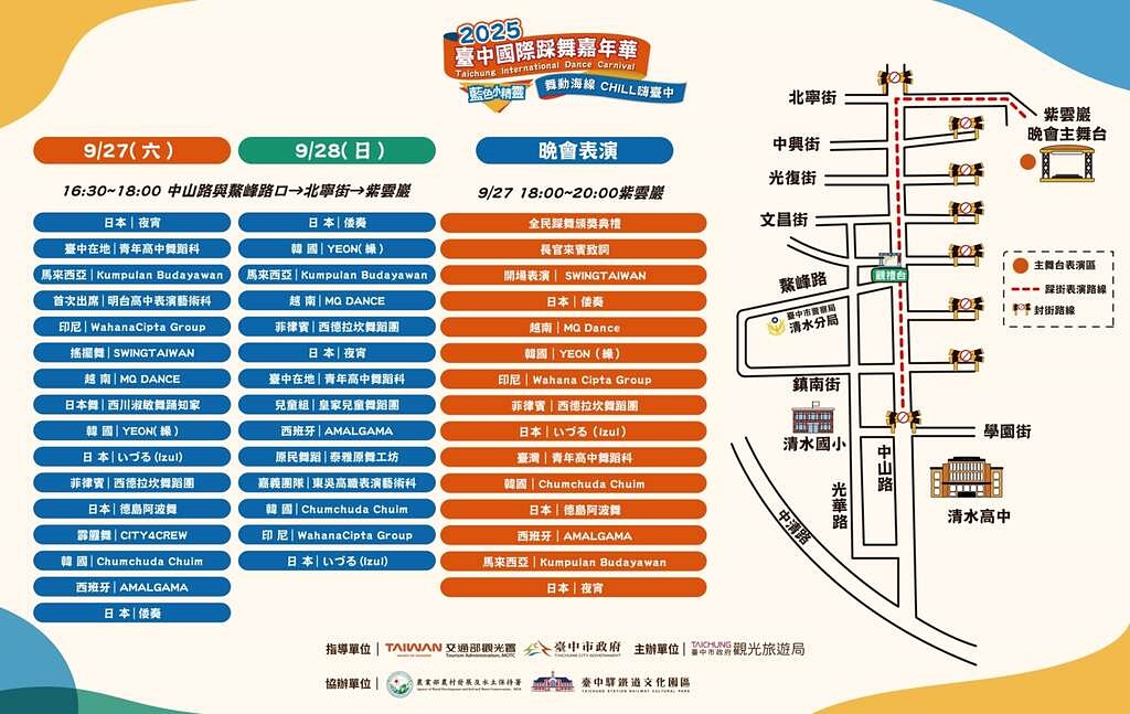 2025台中國際踩舞嘉年華首次移師清水～世界舞團齊聚熱力開跳