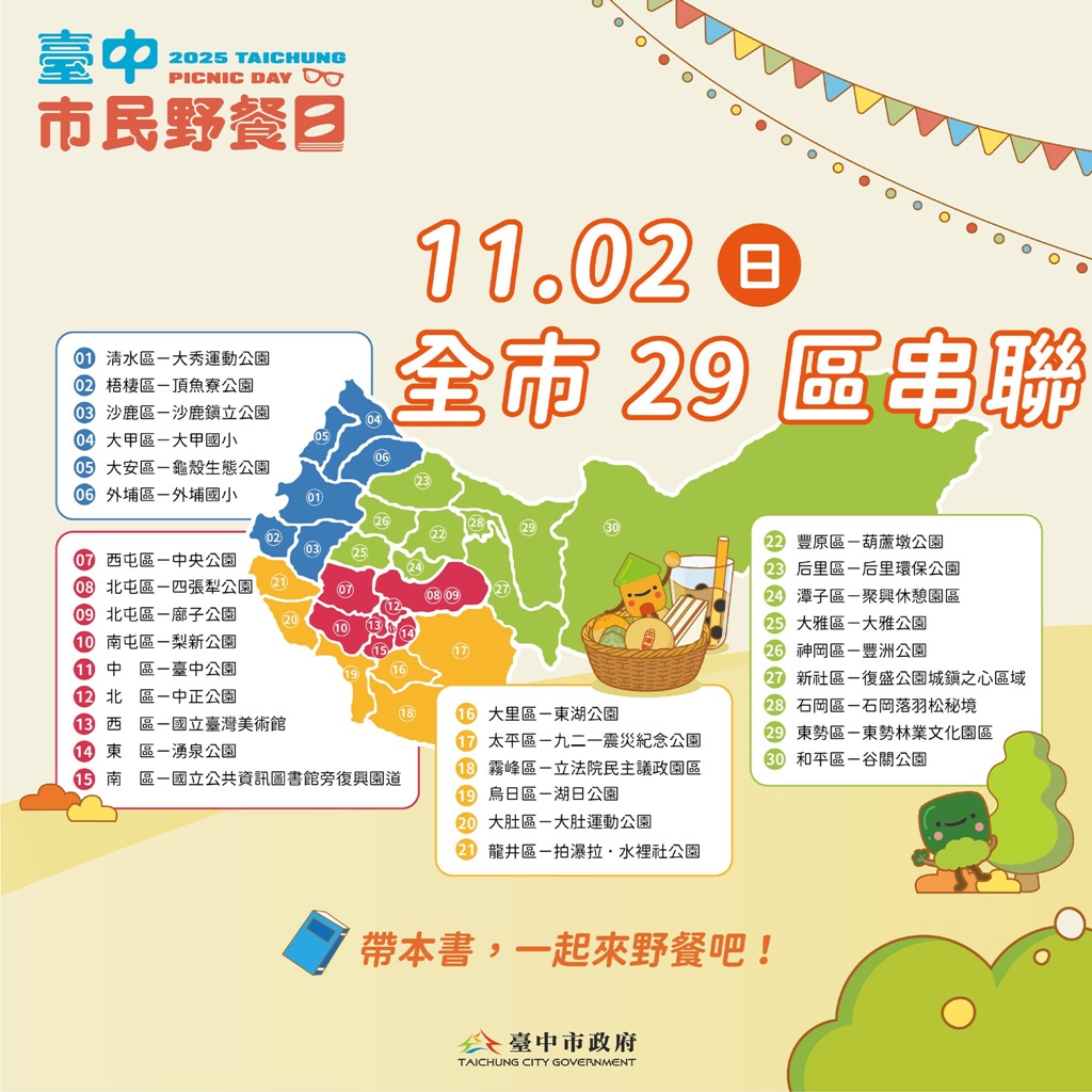 2025台中市民野餐日~全台中大串聯!市集、DIY、親子劇團快來玩 2025台中市民野餐日~全台中大串聯!市集、DIY、親子劇團快來玩