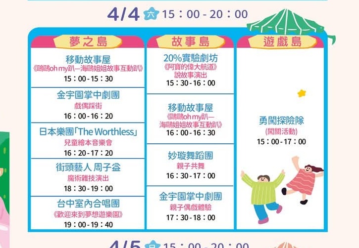 ​2026臺中兒童藝術節~連假必玩！紙風車、如果兒童劇團齊聚文心森林公園