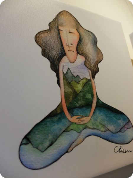作品牆安靜小姐
